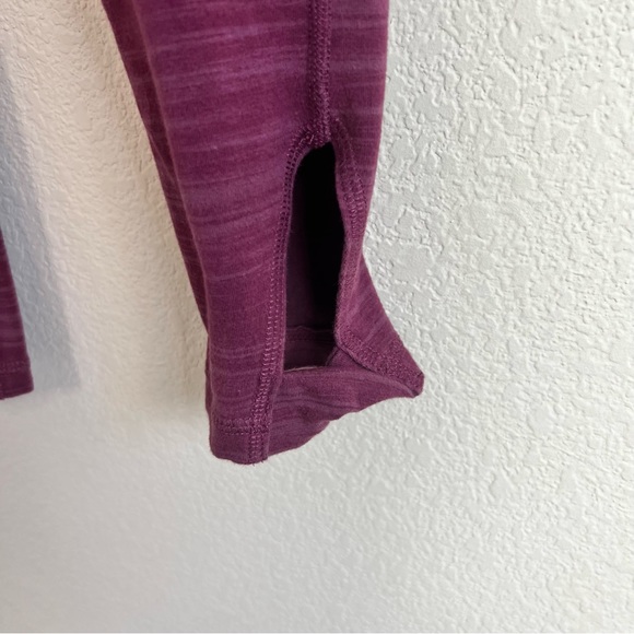 Xersion Heathered Mauve Fitted Ankle Twist Full Length Leggings - Picture 6 of 10